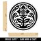 Decorative Round Flower Floral Symbol Self-Inking Rubber Stamp for Stamping Crafting Planners
